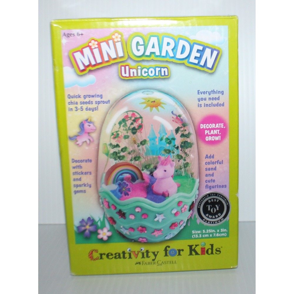 New Creativity for Kids Mini Garden Unicorn Gardening Crafts Ages 6+ Plant Grow